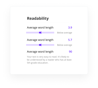 Readability scores