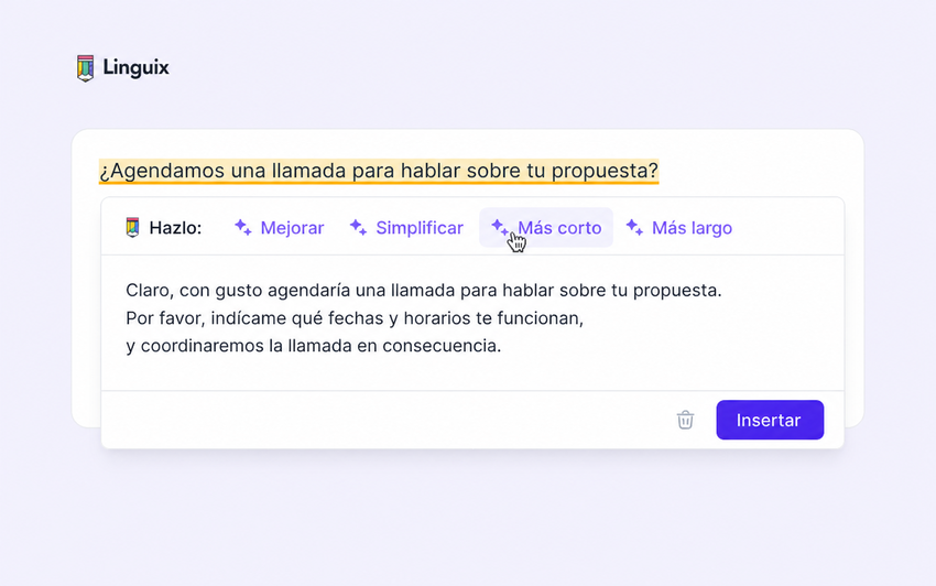 Reescribe y perfecciona en segundos