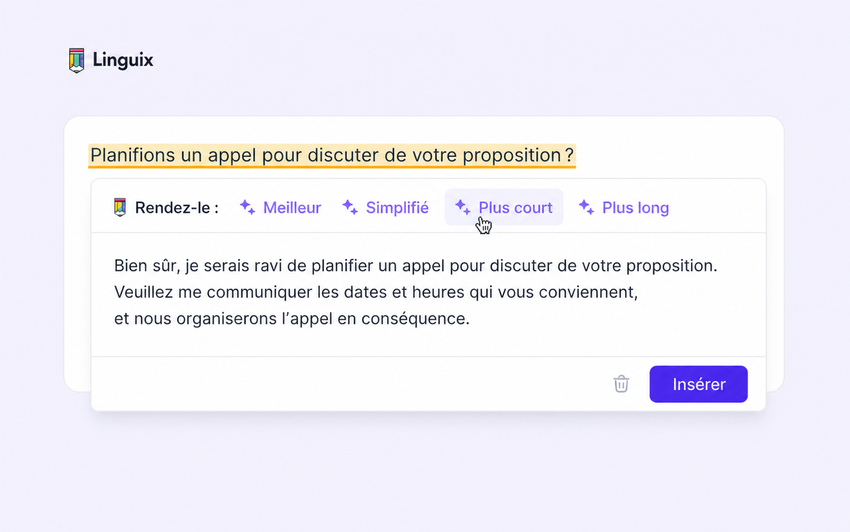 Réécrivez et affinez en quelques secondes