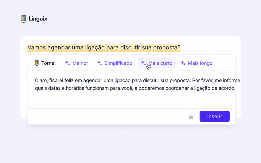 Reescreva e refine em segundos