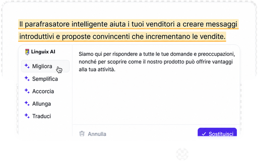 Parafrasare i contenuti per migliorare chiarezza e fluidità